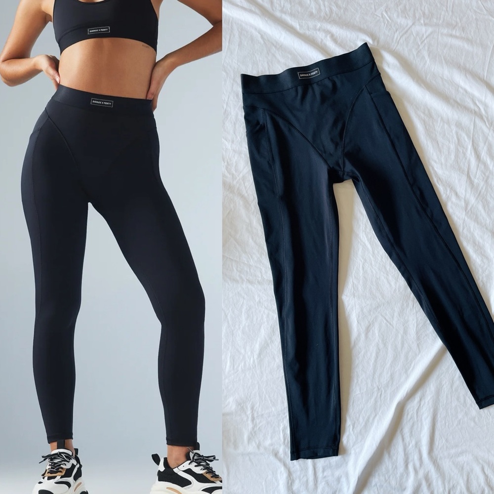 Savage X Fenty Lineup High-Waist Pocket Legging in Black Caviar